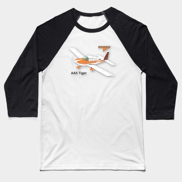 Grumman AA5B Tiger Baseball T-Shirt by GregThompson
